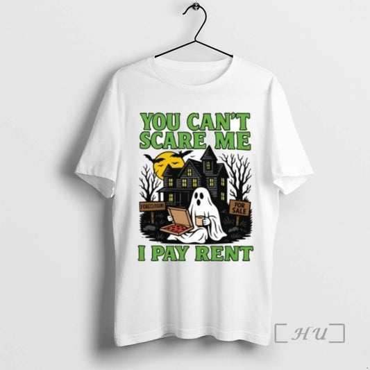 Trending You Cant Scare Me I Pay Rent Ghost Halloween Tee Shirts Sweater