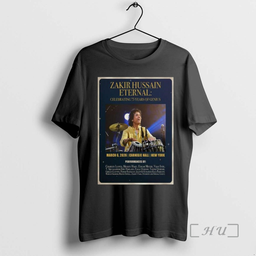 Trending Zakir Hussain Carnegie Hall Ny March 06 2026 Long Sleve Tee Shirts Sweater