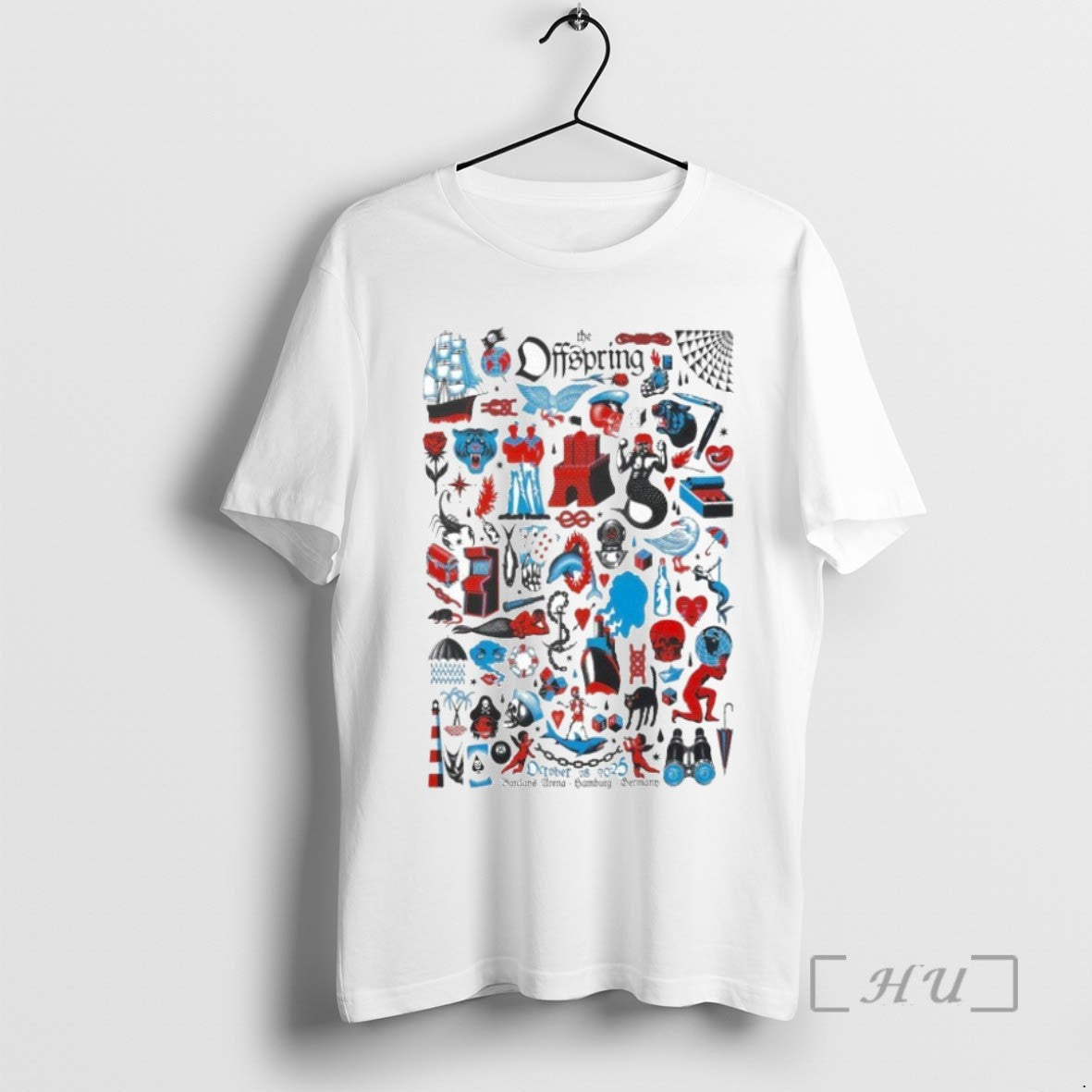 Trending The Offspring Oct 28 2025 Barclays Arena In Hamburg Germany Tee Shirts Sweater