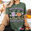 Trick Or Teach Kindergarten Teacher Halloween Comfort Colors T-shirt