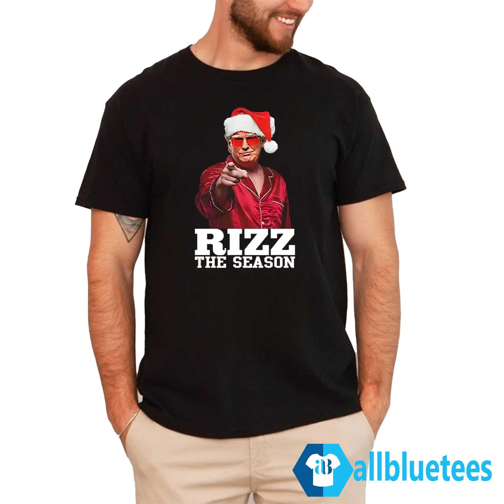 Trump Christmas Santa Pajama Rizz The Season Shirt