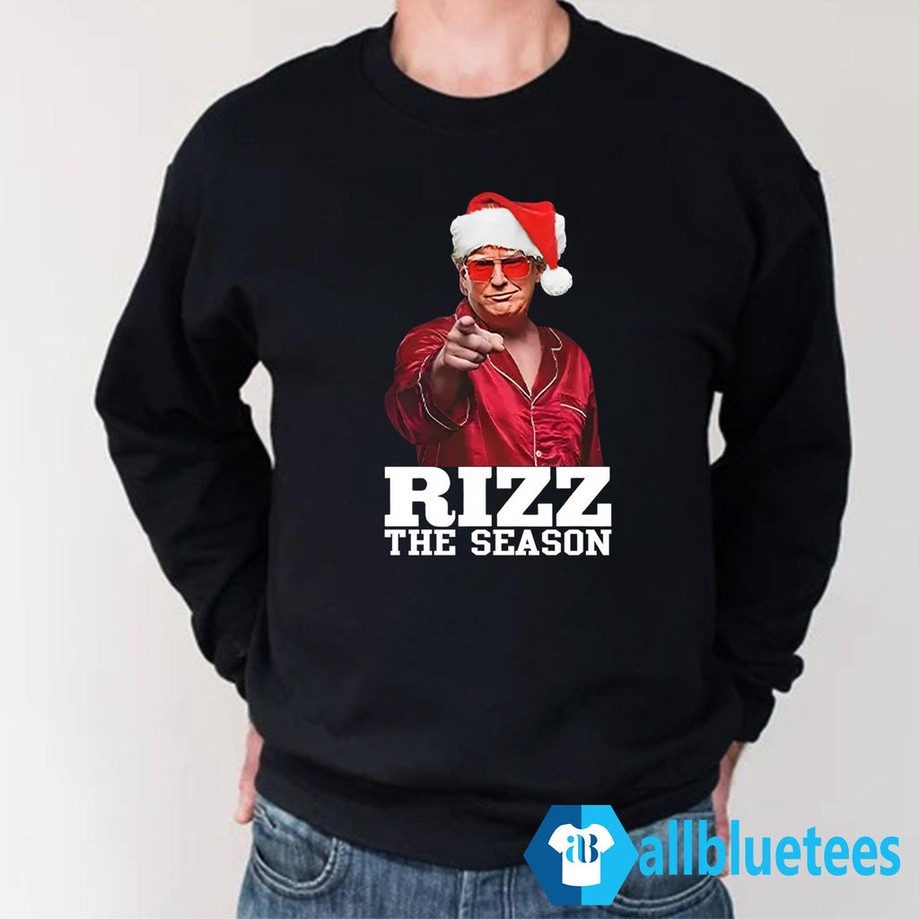 Trump Christmas Santa Pajama Rizz The Season Shirt