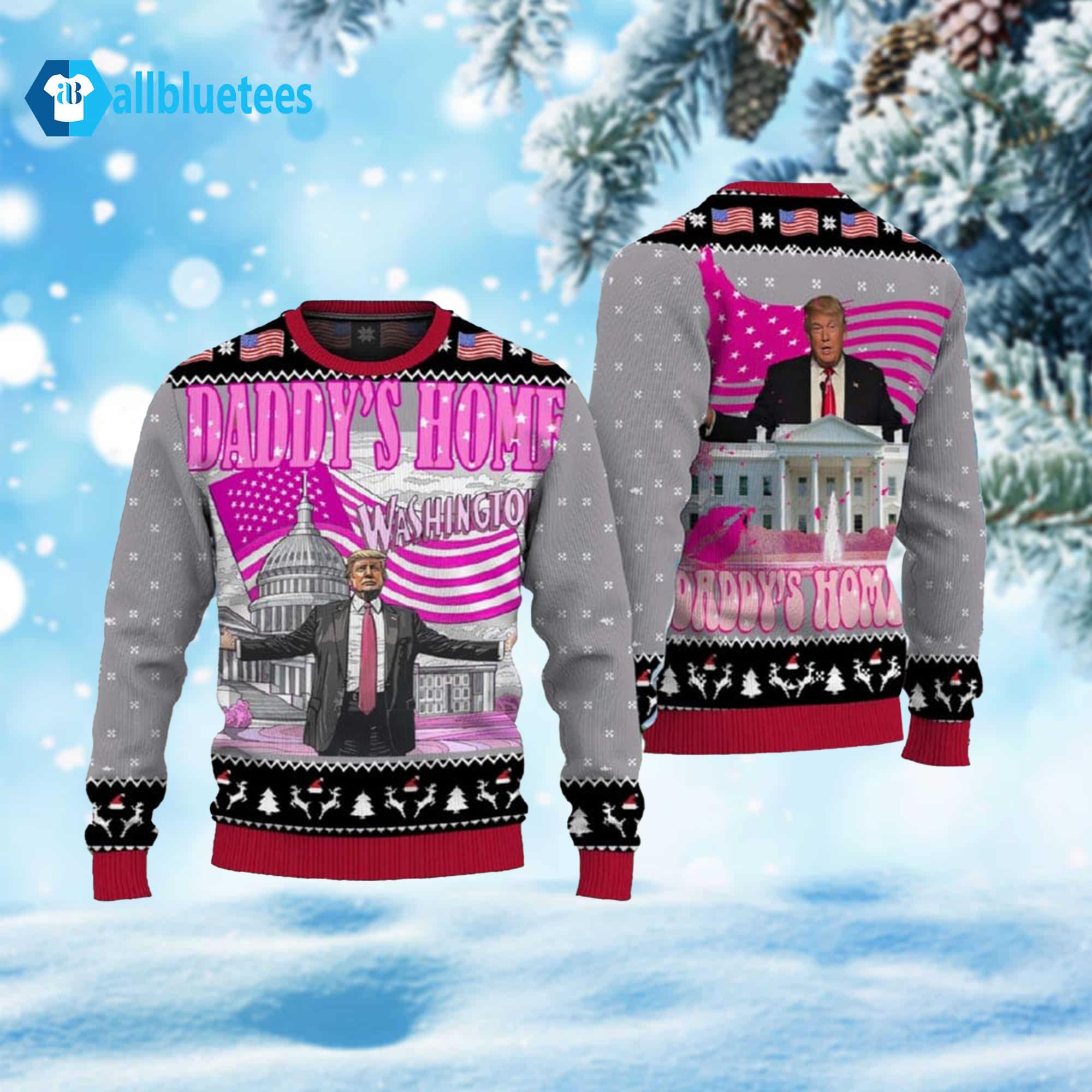 Trump Daddy’s Home Washington Ugly Christmas Sweater