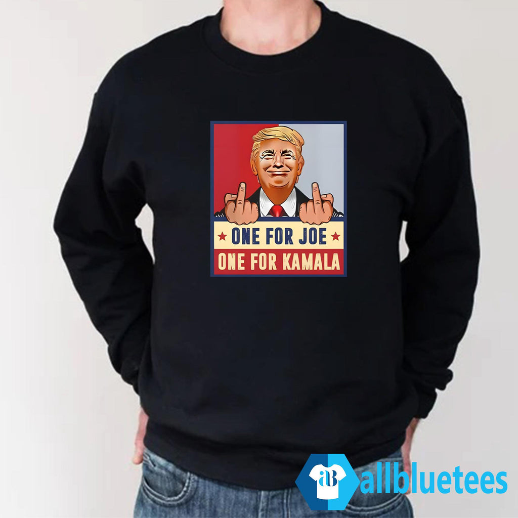 Trump Middle Fingers One For Joe One For Kamala Shirt