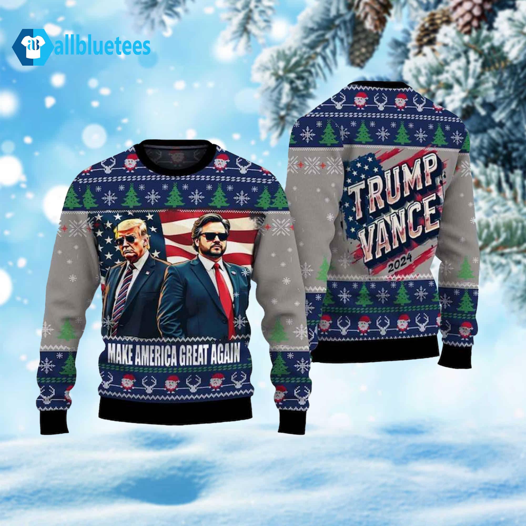 Trump Vance Make America Great Again 2024 Ugly Christmas Sweater
