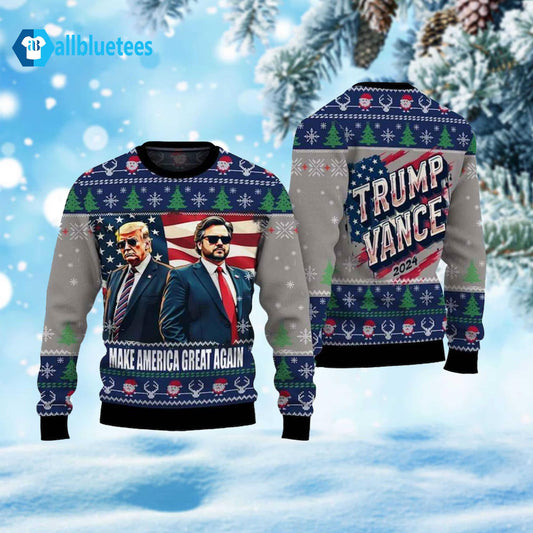 Trump Vance Make America Great Again 2024 Ugly Christmas Sweater