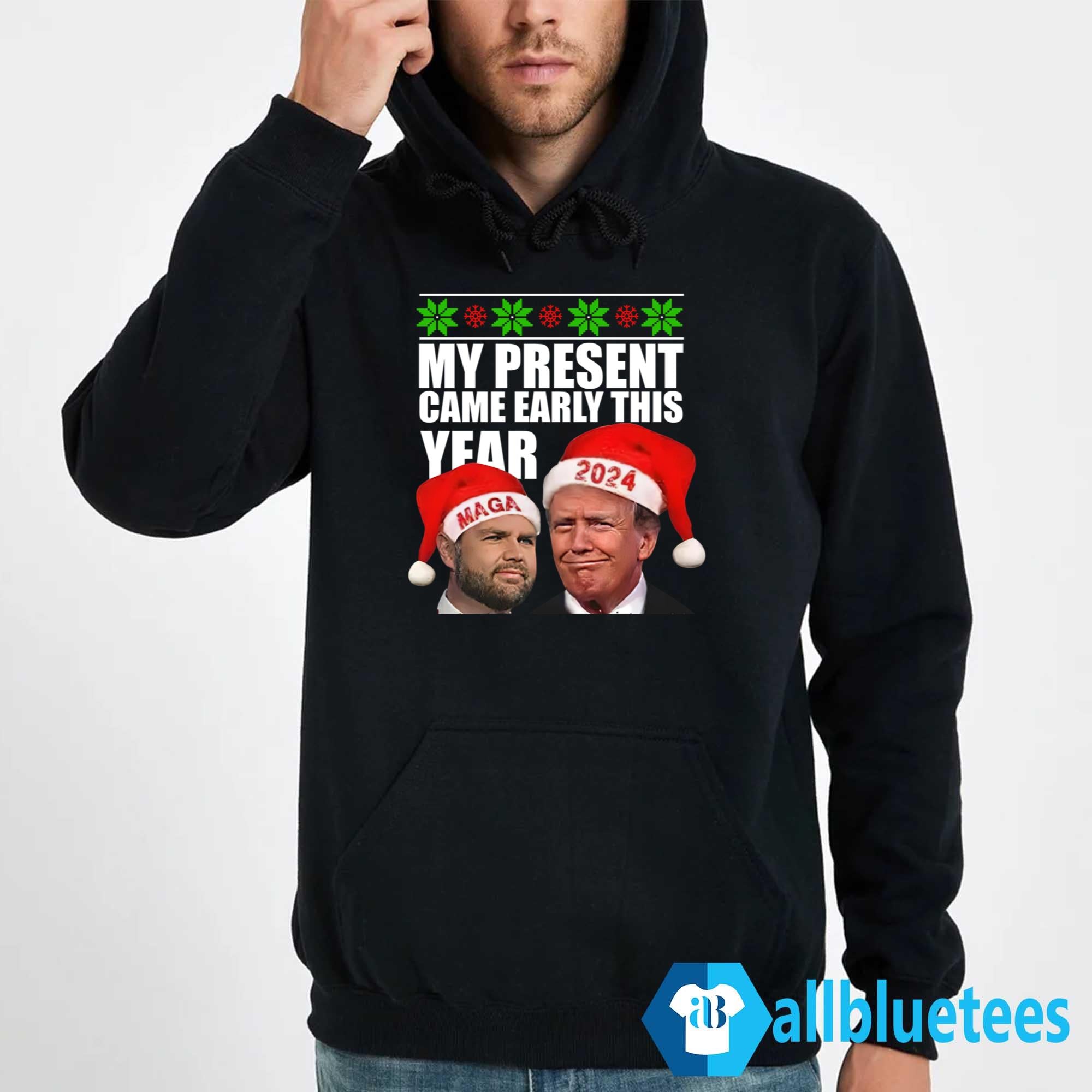 Trump Vance Santa My Present Came Early This Year 2024 Shirt