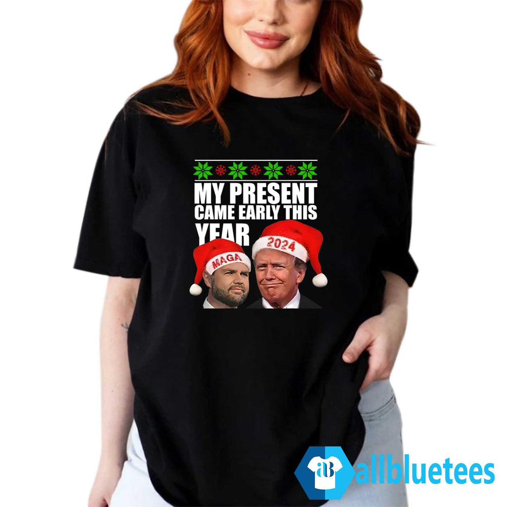 Trump Vance Santa My Present Came Early This Year 2024 Shirt