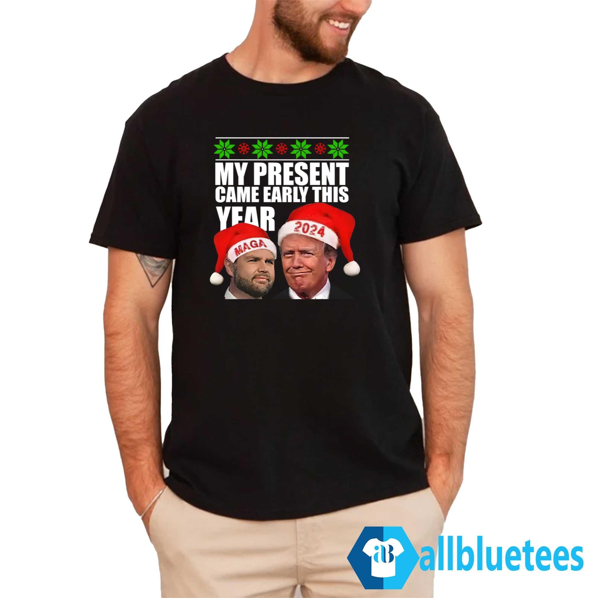 Trump Vance Santa My Present Came Early This Year 2024 Shirt