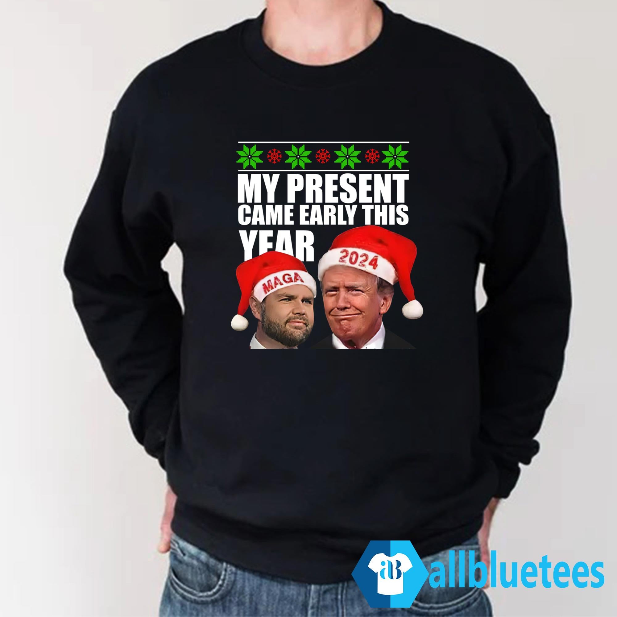 Trump Vance Santa My Present Came Early This Year 2024 Shirt