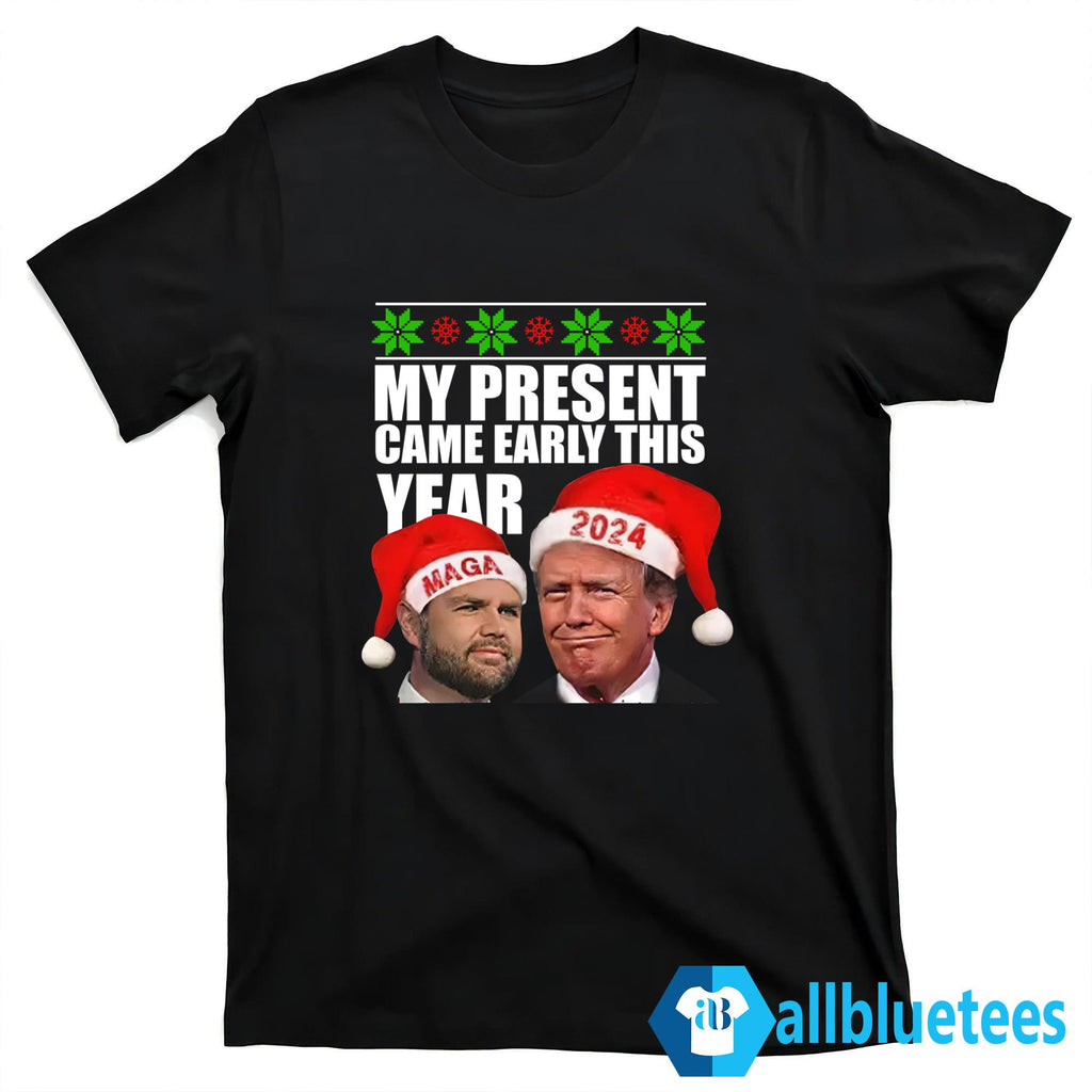 Trump Vance Santa My Present Came Early This Year 2024 Shirt
