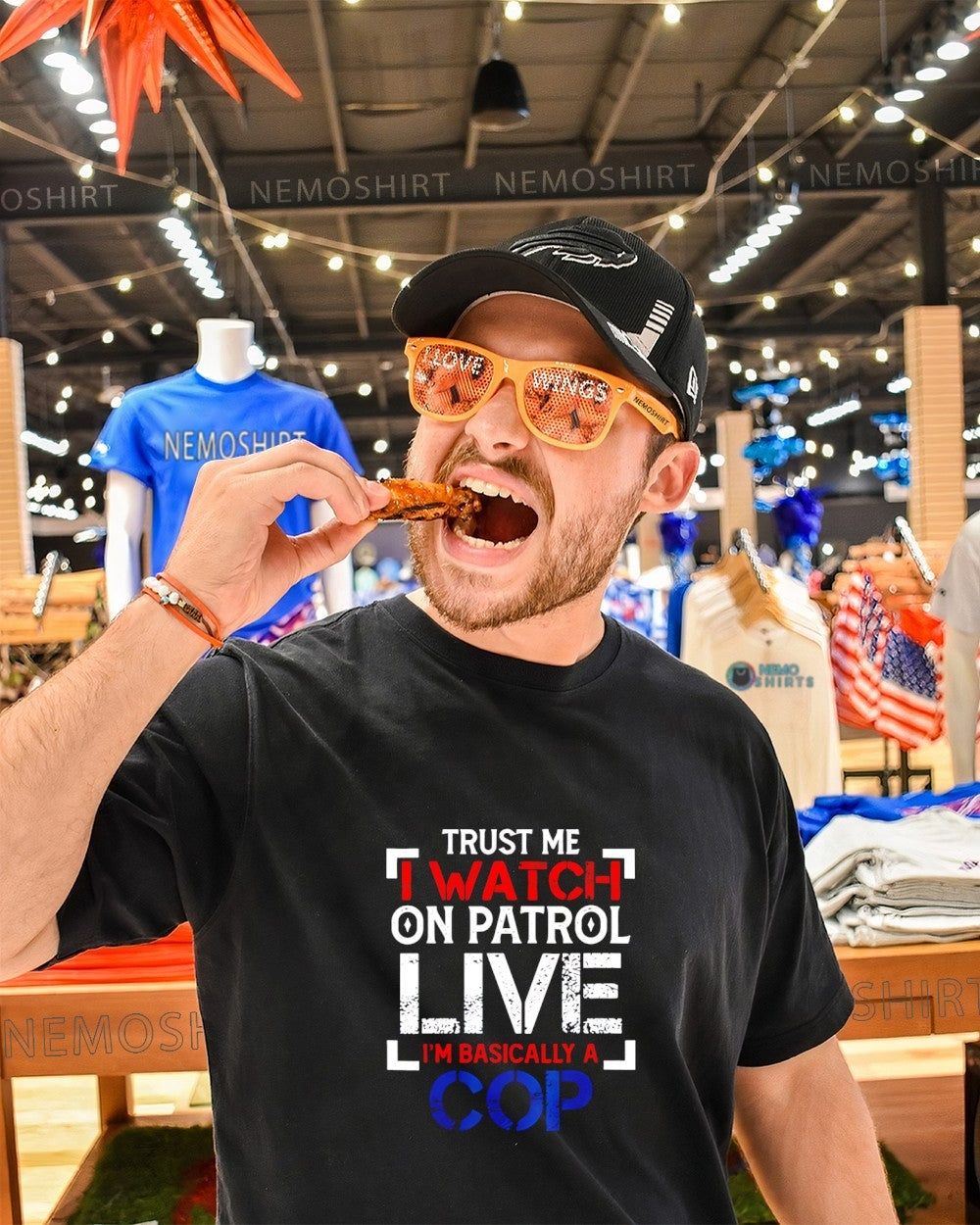 Trust me i watch on patrol live i’m basically a cop graphic shirt