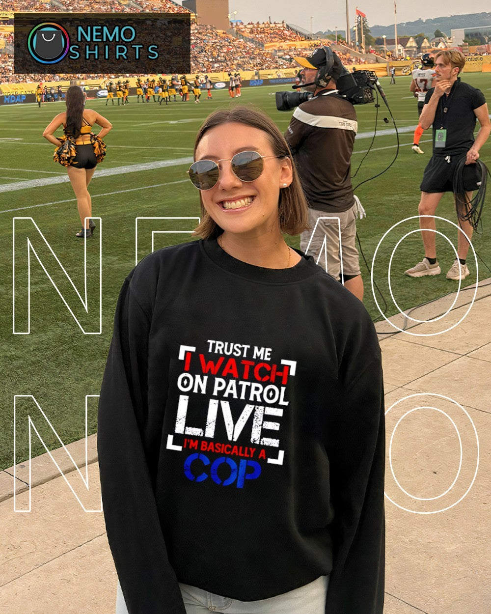 Trust me i watch on patrol live i’m basically a cop graphic shirt