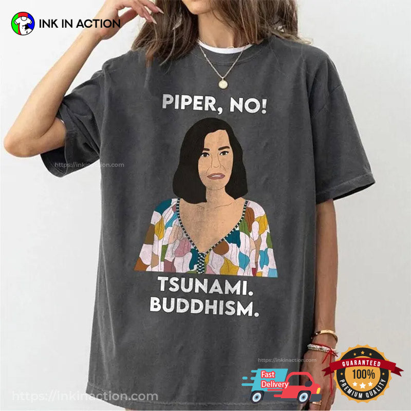 Tsunami Buddhism Parkey Posey White Lotus Comfort Colors T-shirt