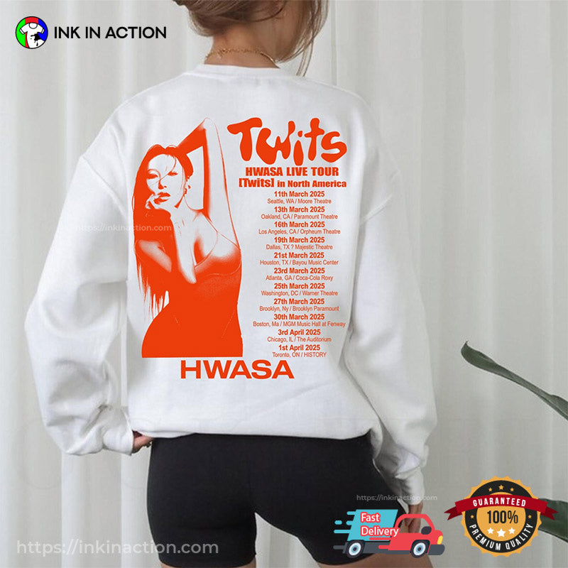Twits Hwasa Live Tour 2025 Dates Kpop Music 2-sided T-shirt