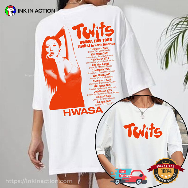 Twits Hwasa Live Tour 2025 Dates Kpop Music 2-sided T-shirt