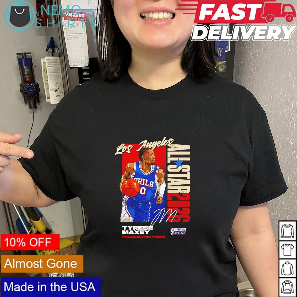 Tyrese Maxey Philadelphia 76ers 2026 NBA All-Star signature shirt