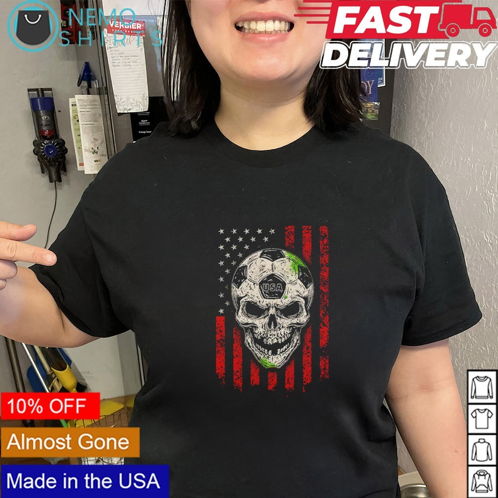USA Soccer skull flag shirt