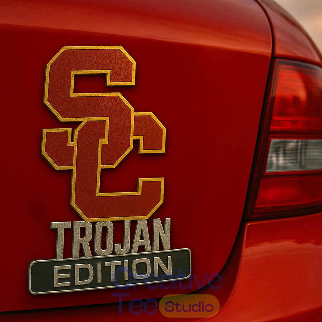 USC Trojans Custom Car Name Badge