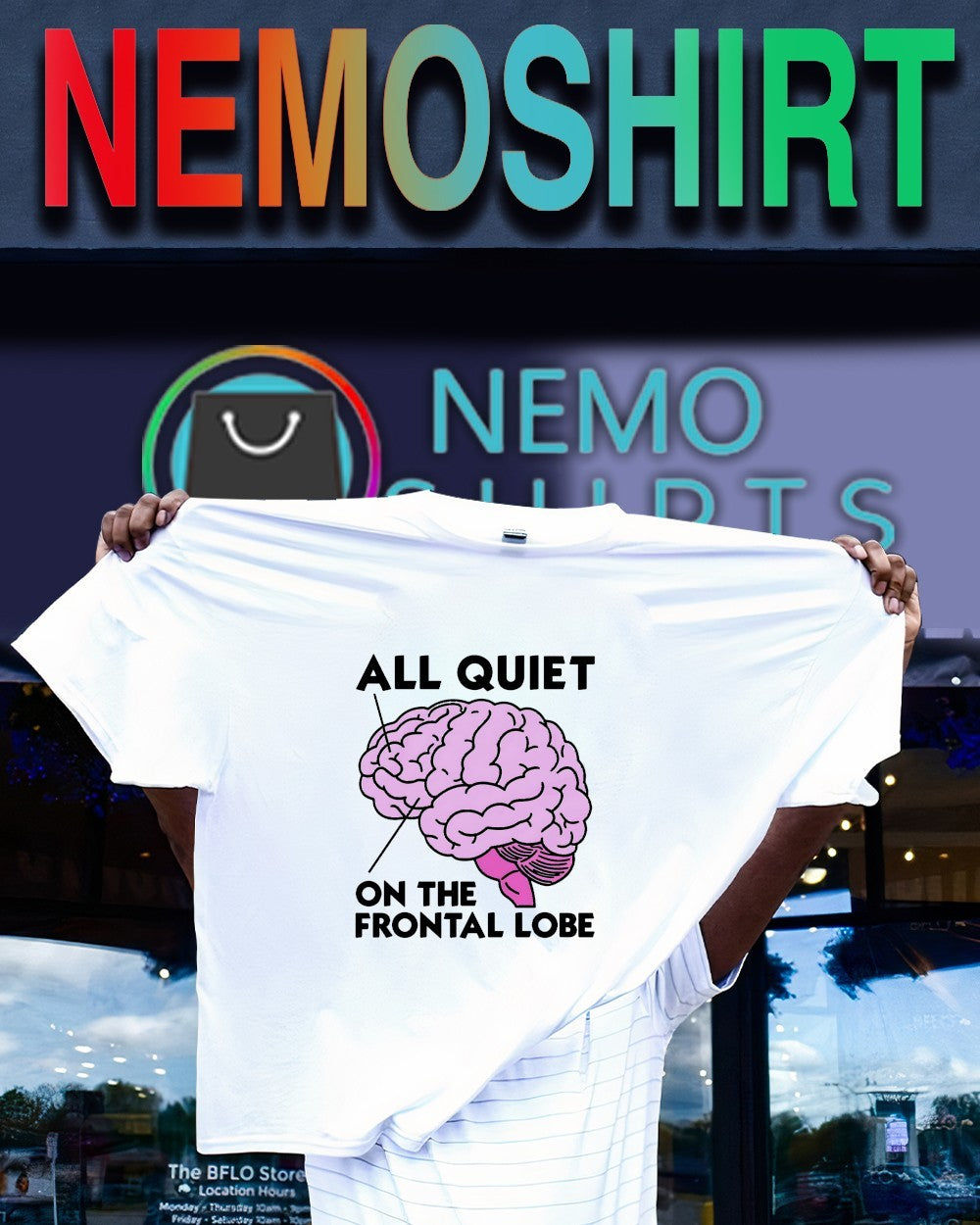 Brain all quiet on the frontal lobe shirt