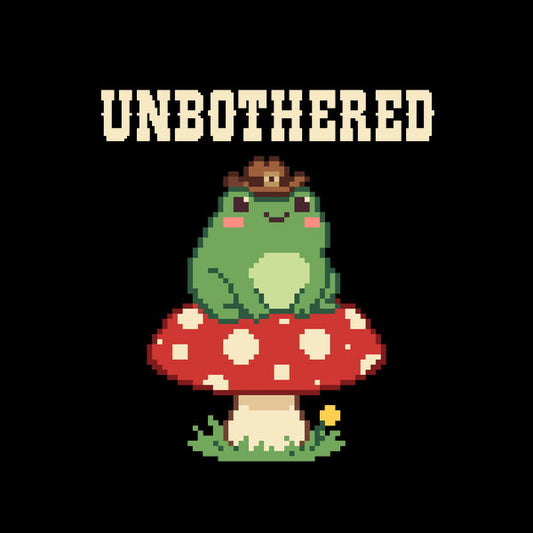Unbothered Cowboy Frog On Mushroom