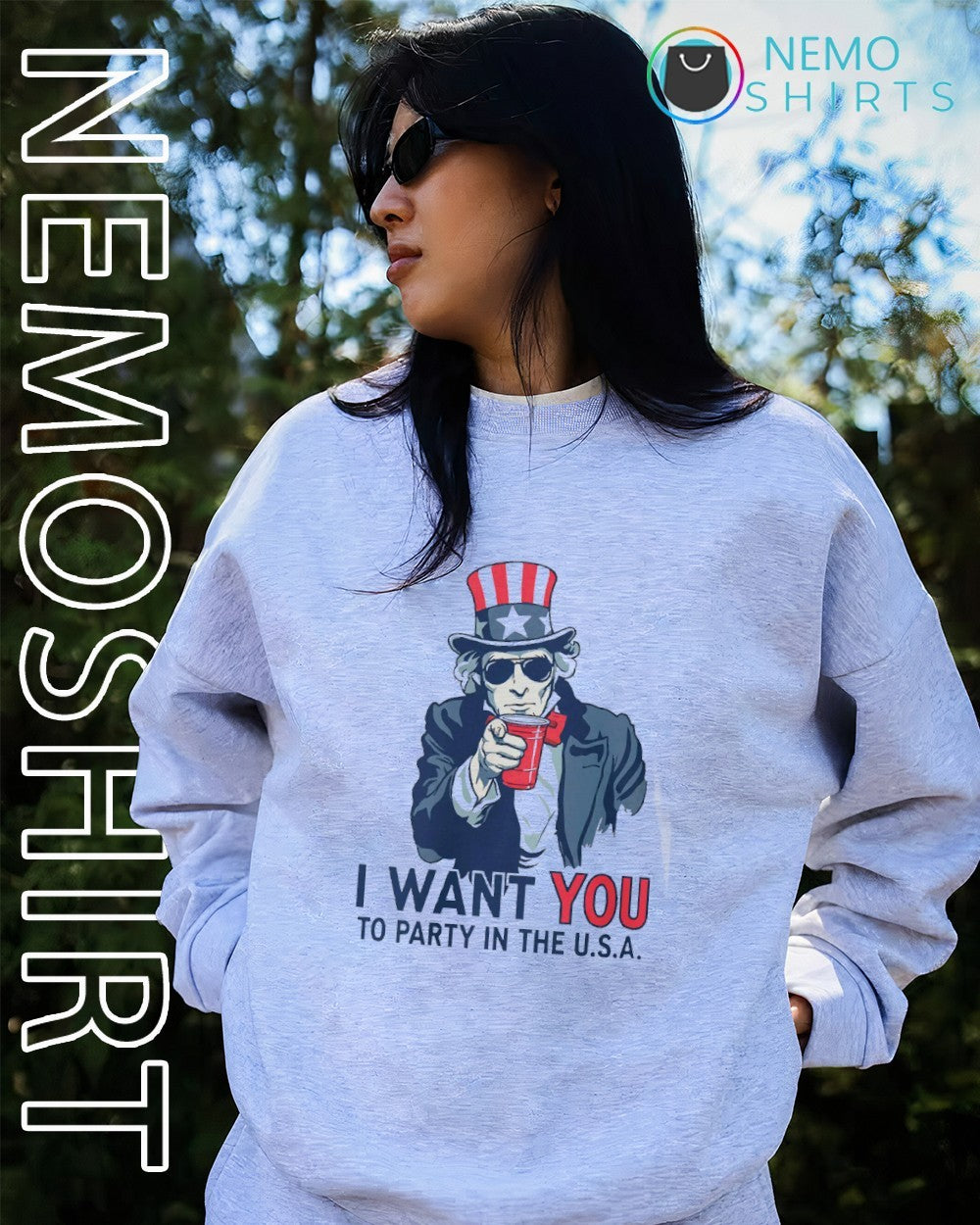 Uncle Sam I want you to party in the USA shirt