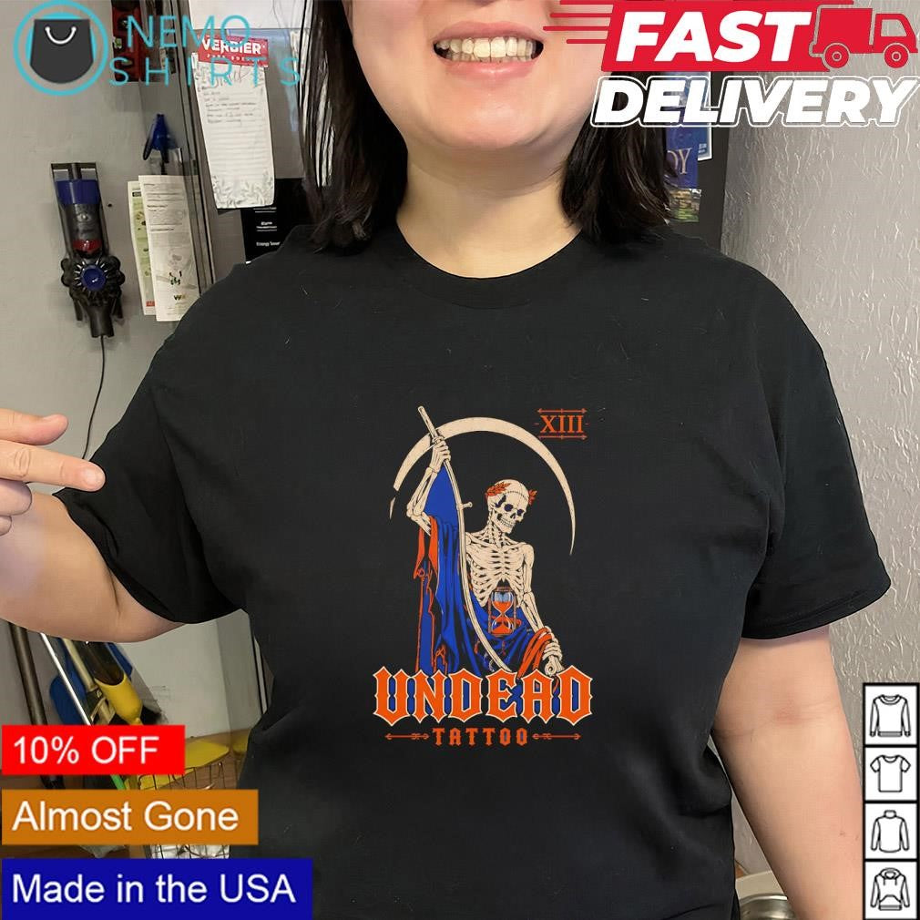 Undead Tattoo XIII grim reaper skeleton shirt