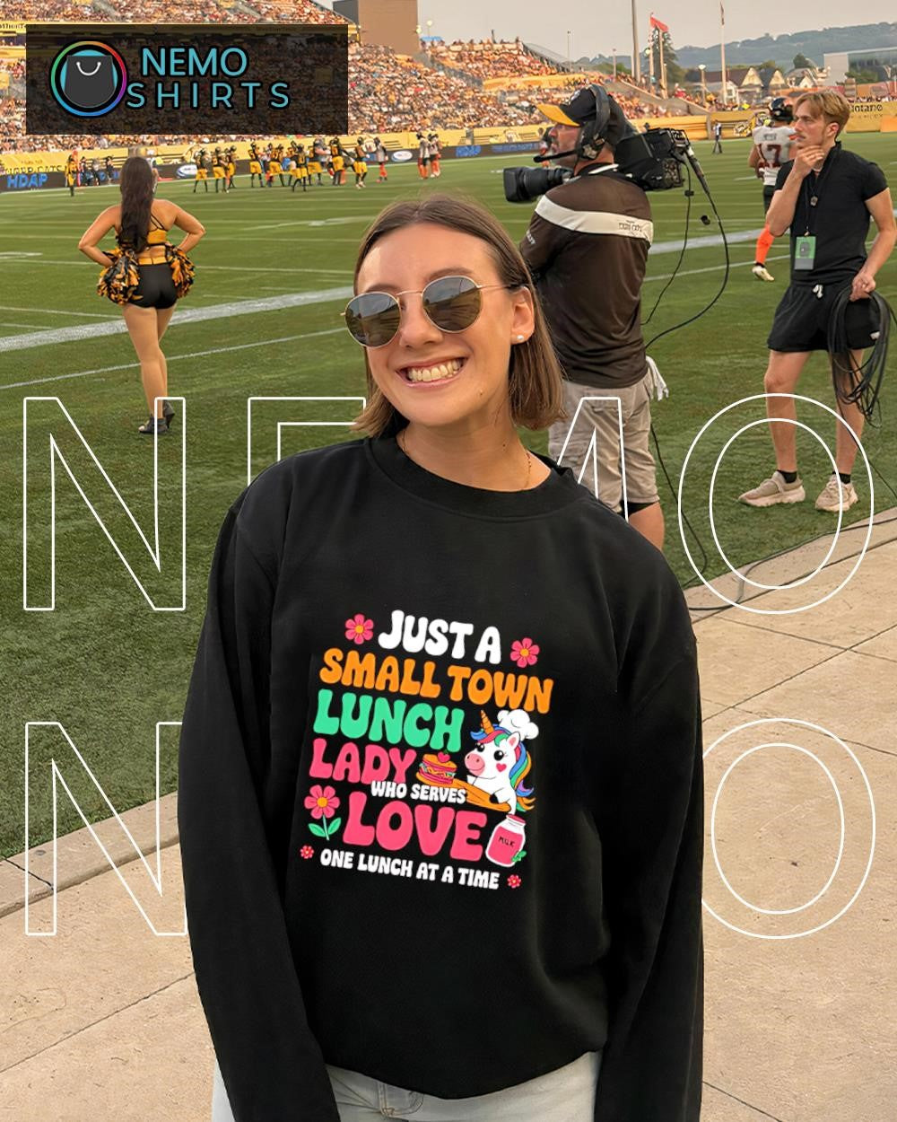 Unicorn just a small town lunch lady who serves love one lunch at a time shirt