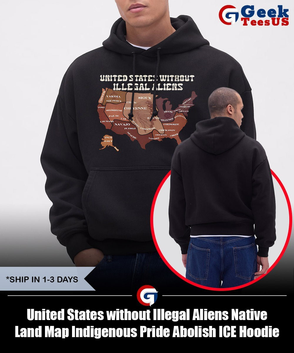 United States without Illegal Aliens Native Land Map Indigenous Pride Abolish ICE shirt