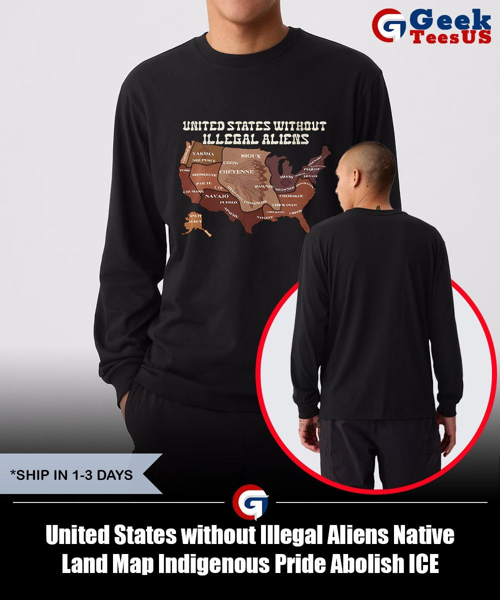 United States without Illegal Aliens Native Land Map Indigenous Pride Abolish ICE shirt