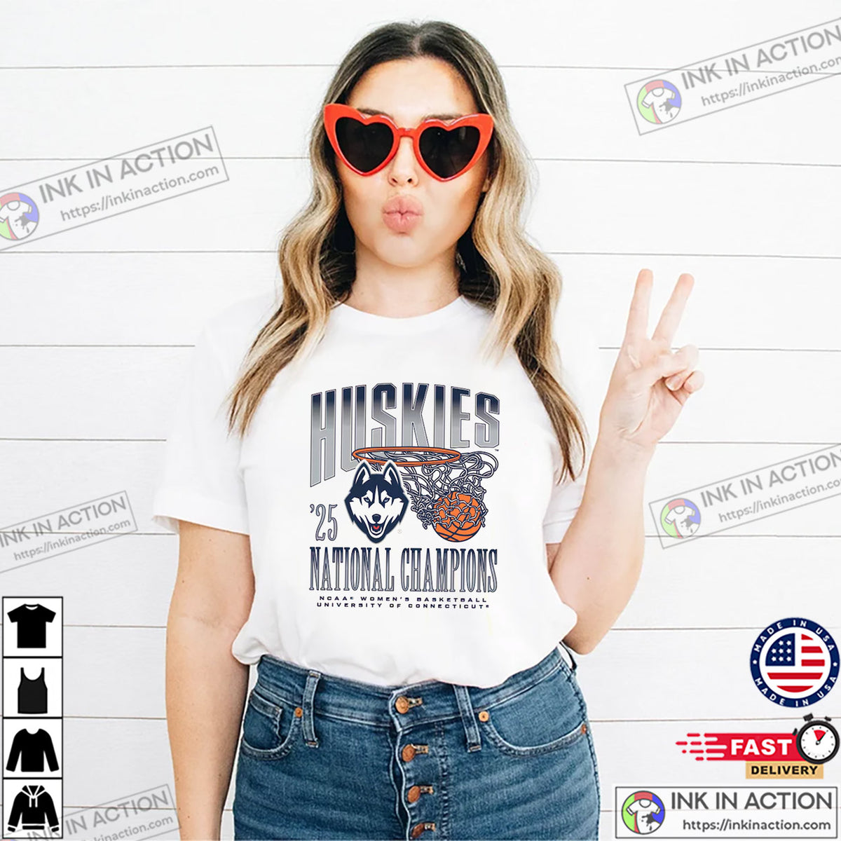 University Of Connecticut Huskies 2025 NCAA Champions T-shirt