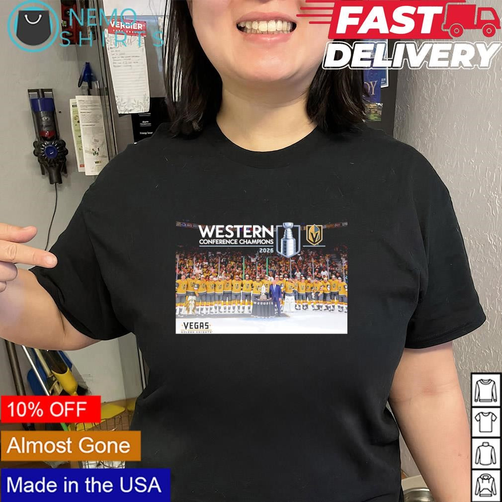 Vegas Golden Knights 2026 Western Conference Champions big team logo shirt