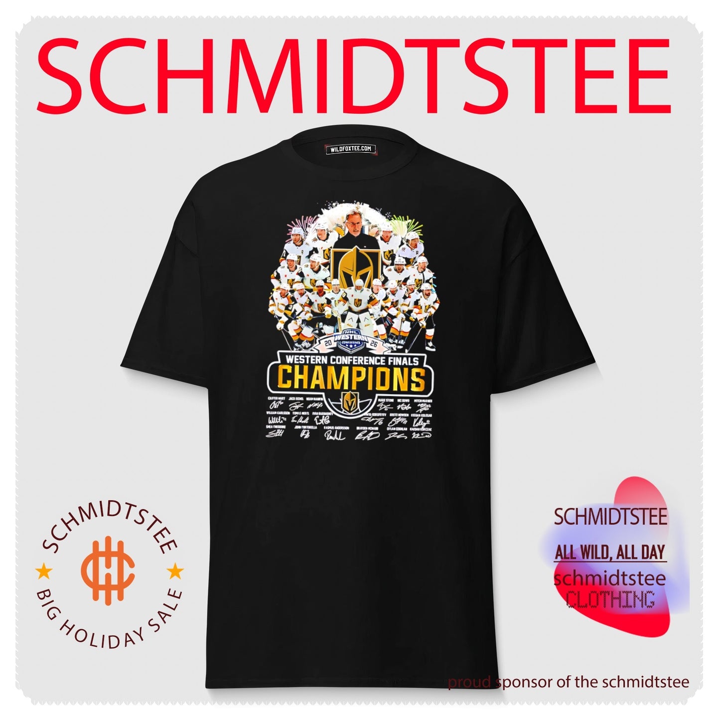 Vegas Golden Knights 2026 Western Conference Champions signature shirt