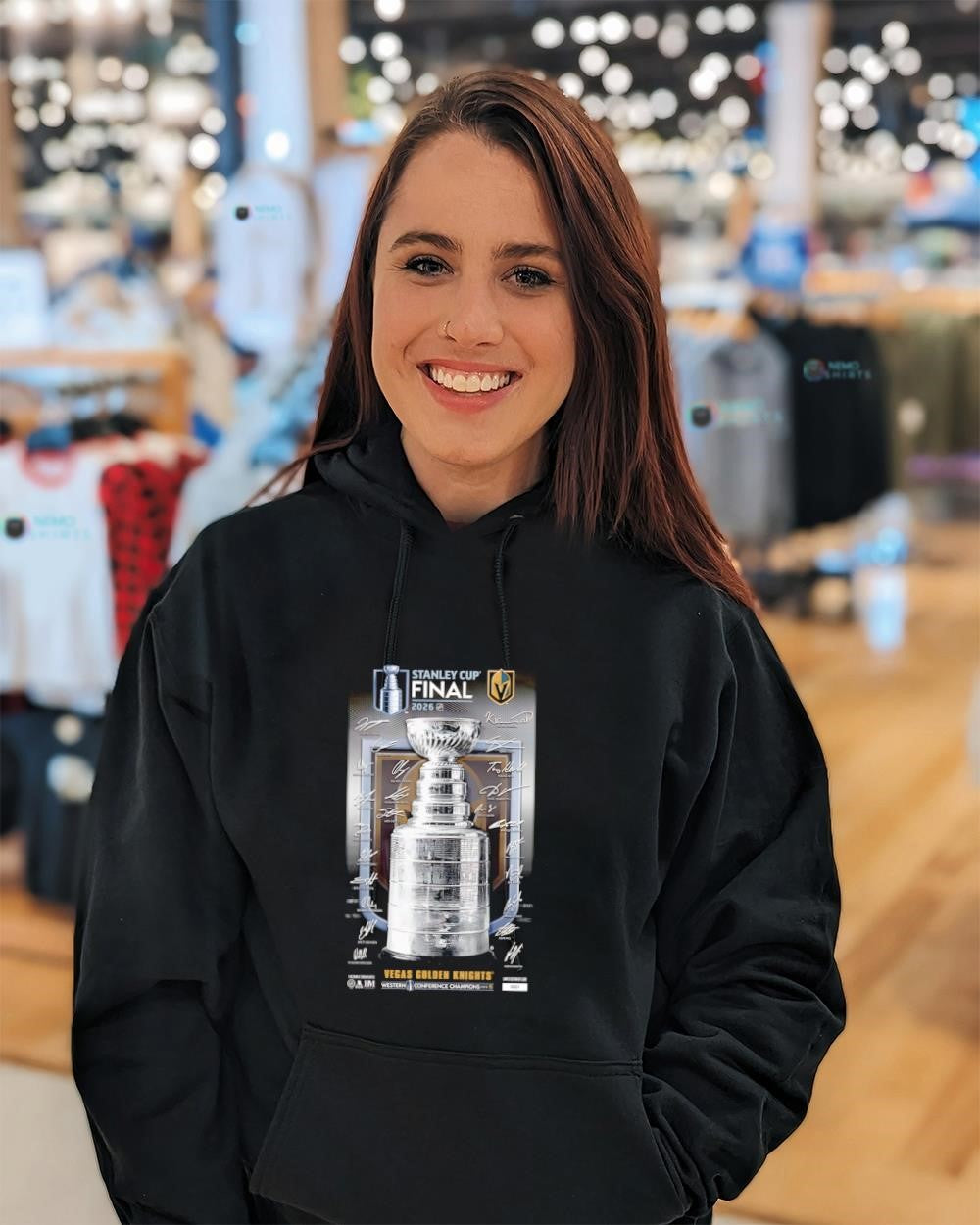 Vegas Golden Knights Stanley Cup Final 2026 signatures team trophy shirt