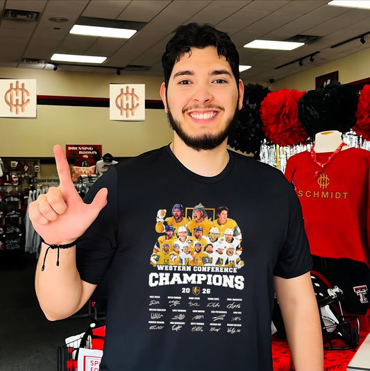 Vegas Golden Knights Western Conference Champions 26 all team signatures shirt