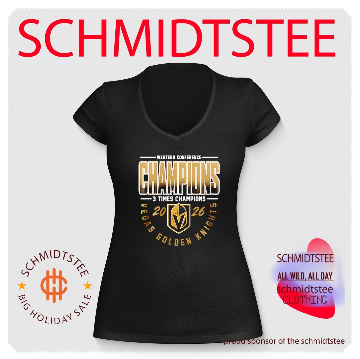 Vegas Golden Knights Western Conference Champions 3 Times Champions shirt