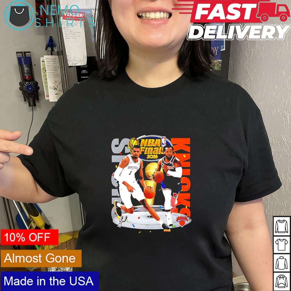Victor Wembanyama Spurs vs Jalen Brunson Knicks NBA Finals 2026 Trophy shirt