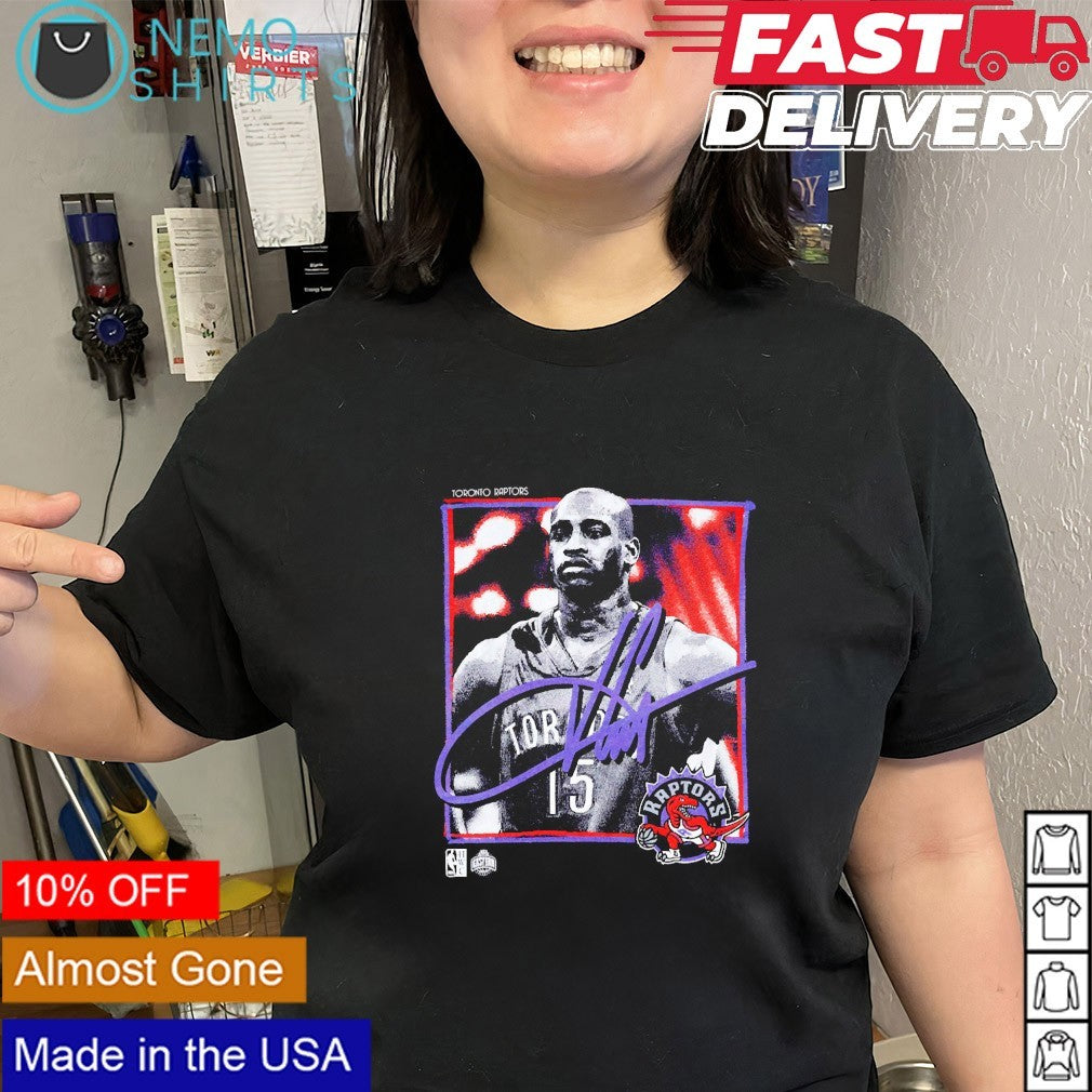 Vince Carter Toronto Raptors NBA freeze frame graphic shirt