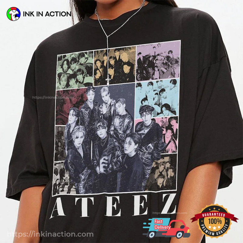 Vintage ATEEZ Kpop Boyband 90s T-shirt