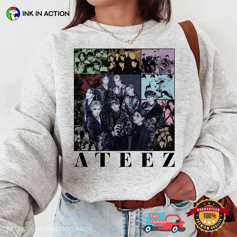 Vintage ATEEZ Kpop Boyband 90s T-shirt