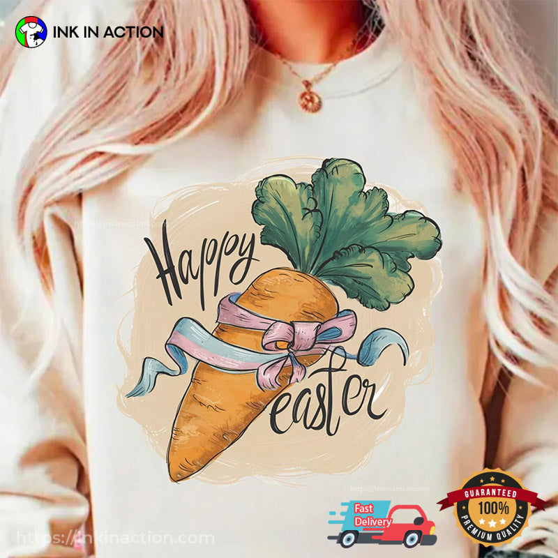 Vintage Happy Easter Carrot Coquette Shirt