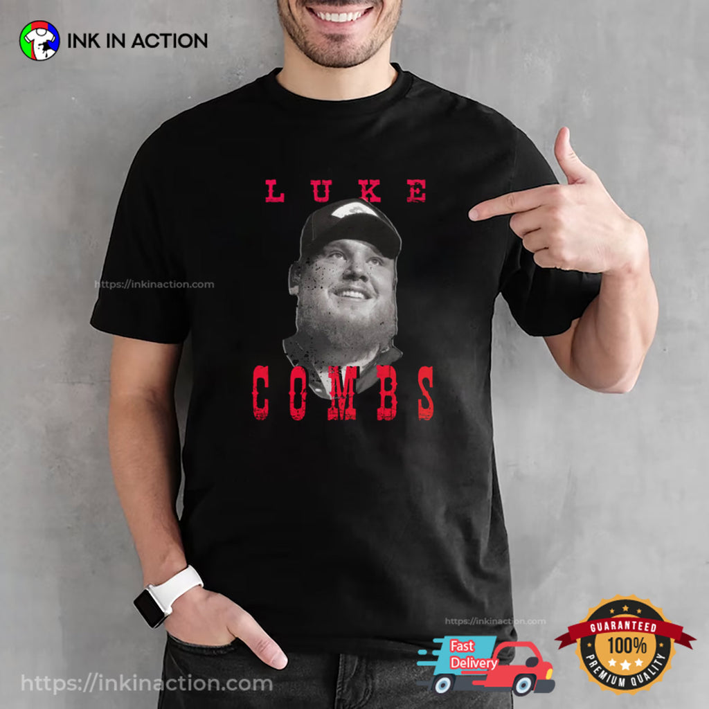 Vintage Luke Combs Face Meme T-shirt