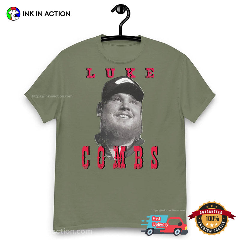 Vintage Luke Combs Face Meme T-shirt
