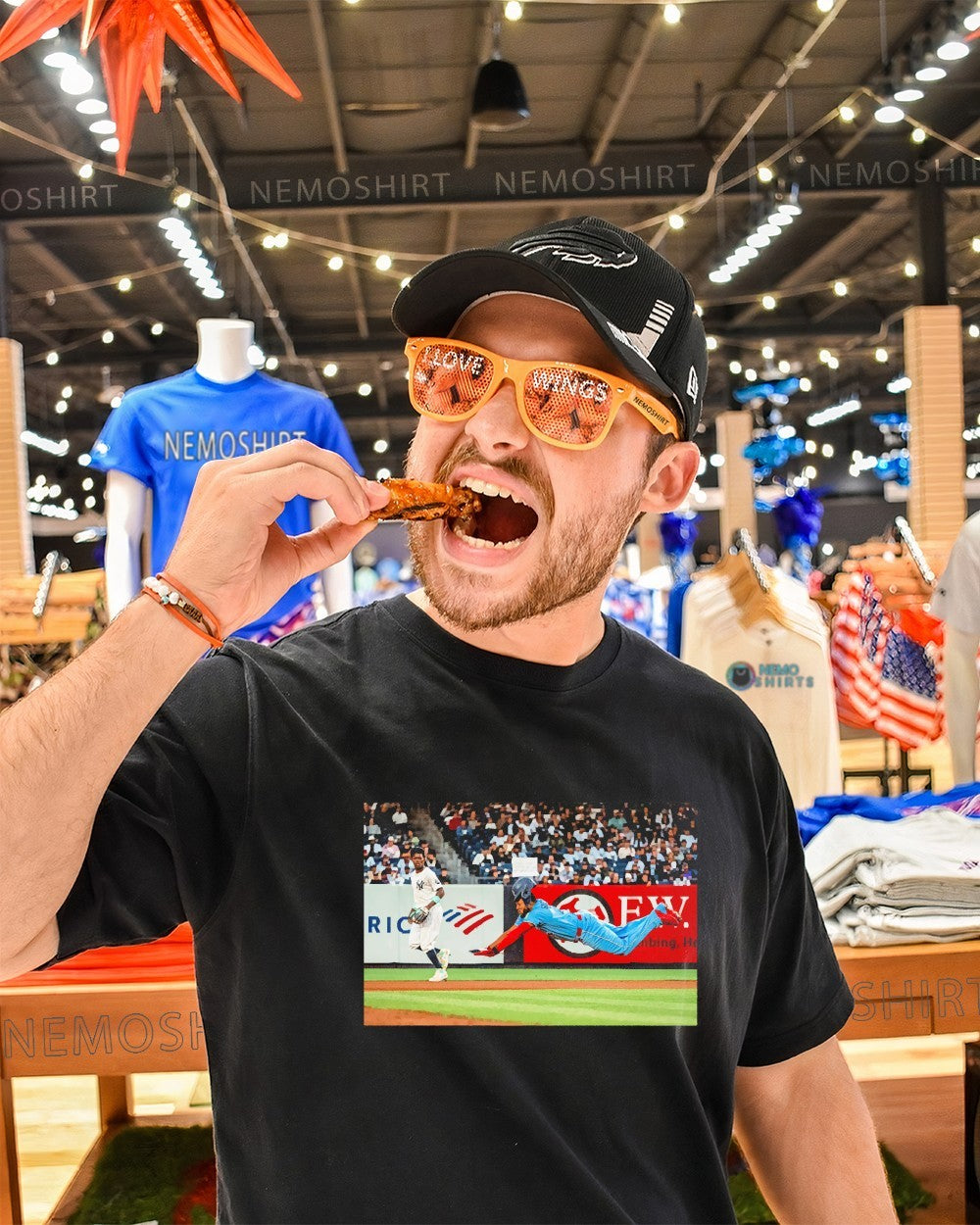 Vladimir Guerrero Jr Toronto Blue Jays mid-air diving shirt