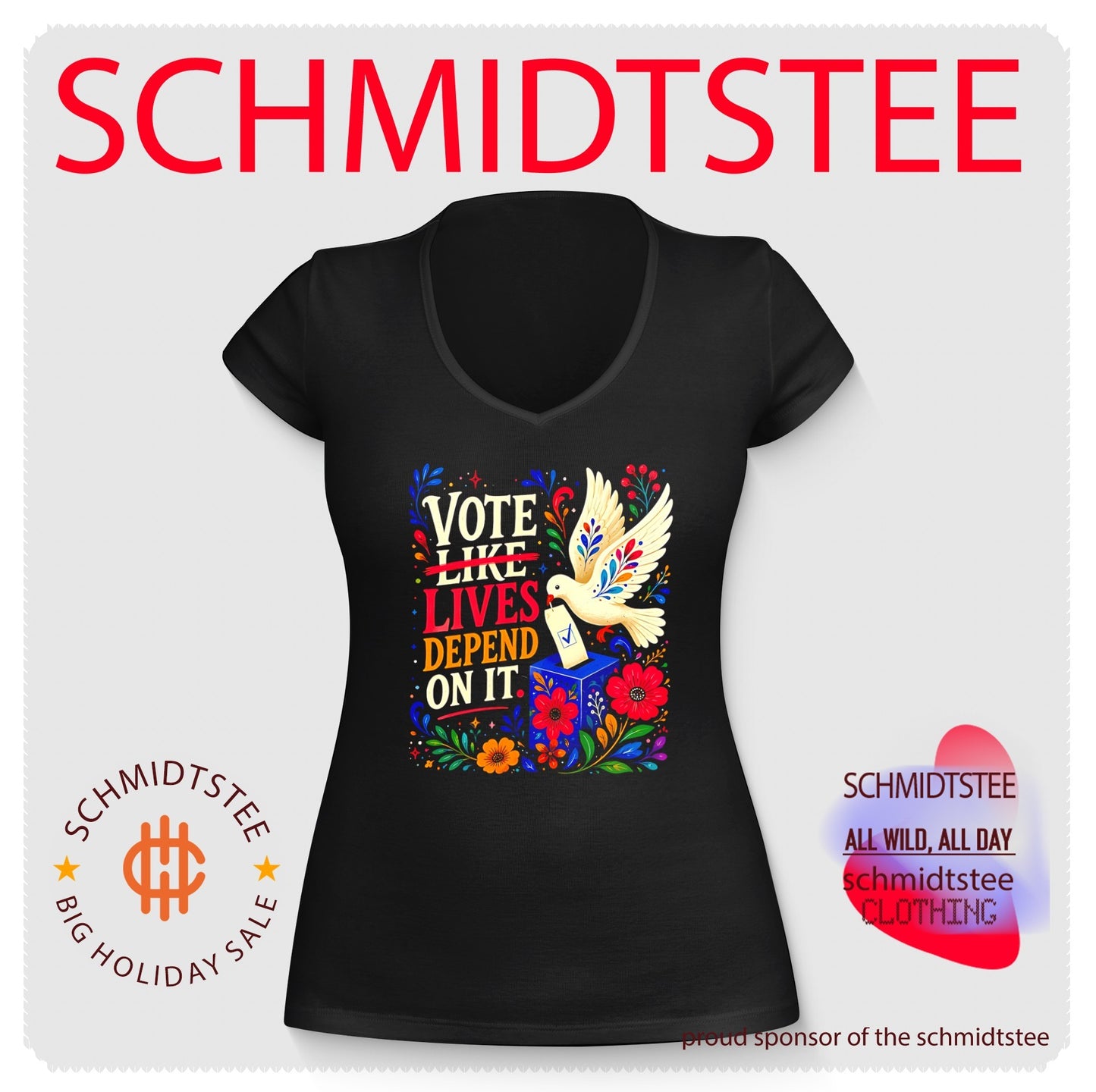 Vote like lives depend on it graphic shirt