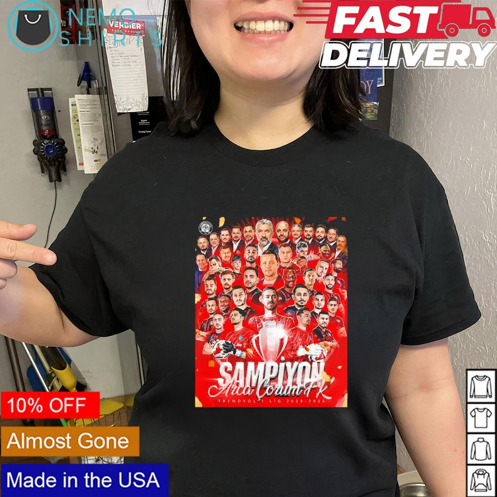 Arca Corum FK Sampiyon 2025 2026 players graphic shirt