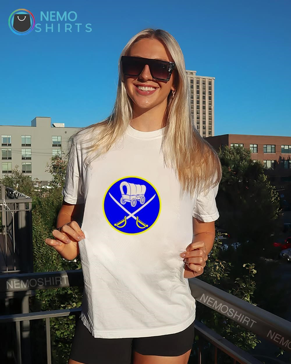 Wagon Time Buffalo Sabres hockey shirt