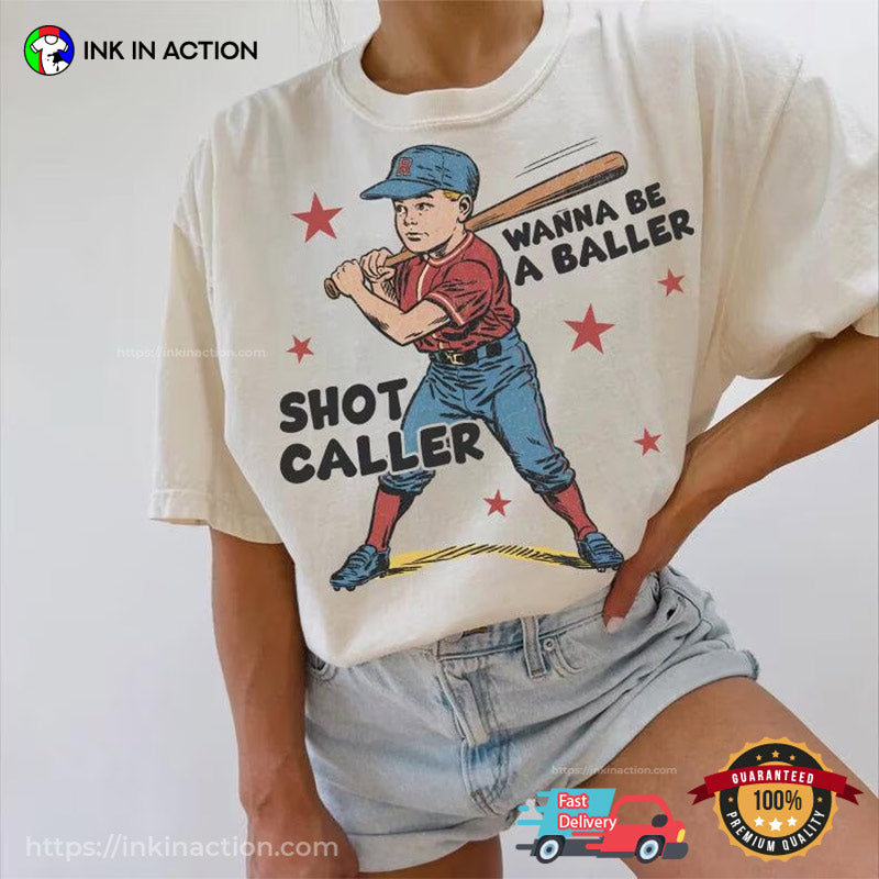 Wanna Be A Baller Shot Caller Retro Comfort Colors T-shirt