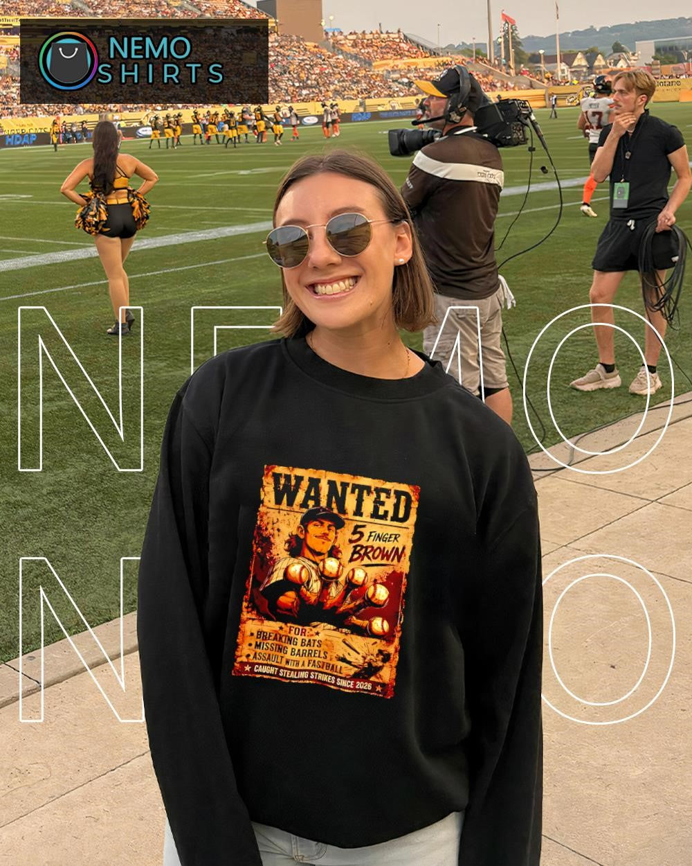 Wanted 5 finger brown breaking bats missing barrels assault with a fastball shirt