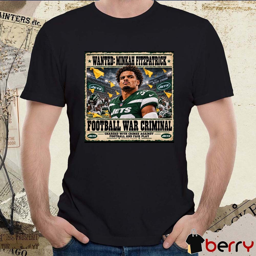 Wanted Minkah Fitzpatrick Football War Criminal Charged With Crimes Against Football And Fair Play Shirt